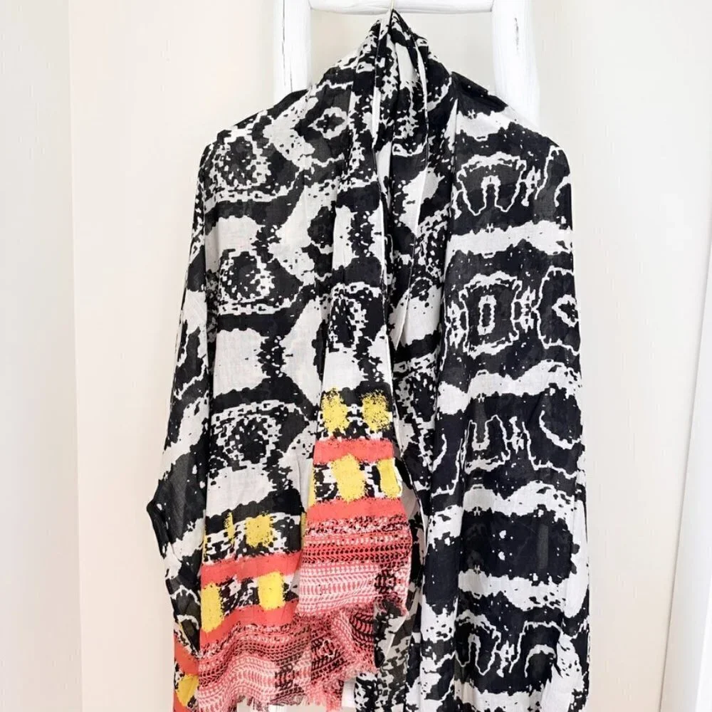Sandy and Sid Lightweight Patterned Wrap Coverup One Size Fits All
